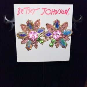 Betsey Johnson Multicolor Floral Earrings